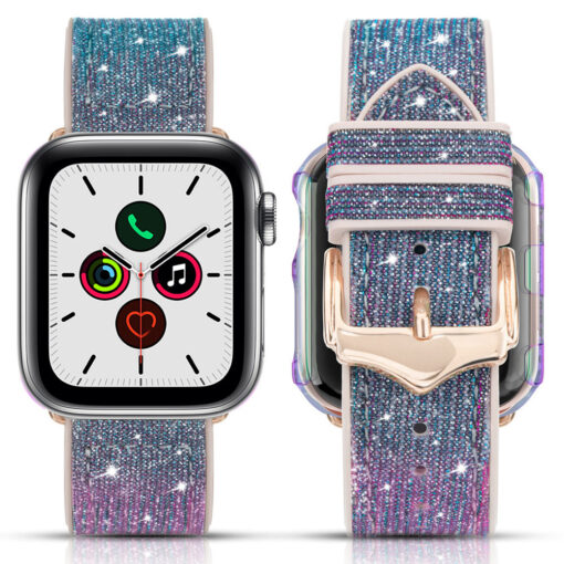 Apple Watch rihm 424445mm Chameleon sadelev silikoonist Crystal sinine