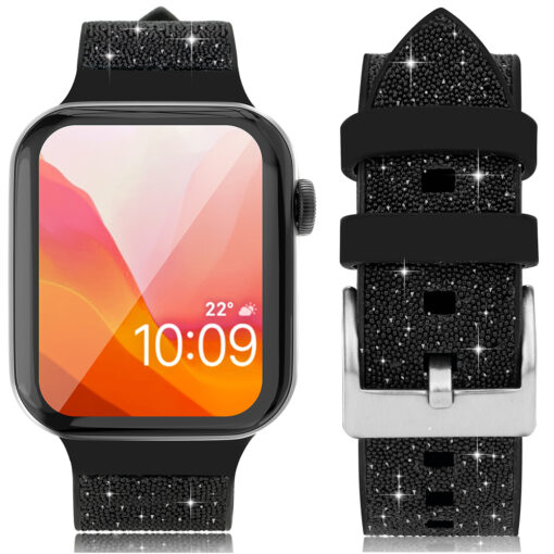 Apple Watch rihm 424445mm Crystal silikoonist must 1
