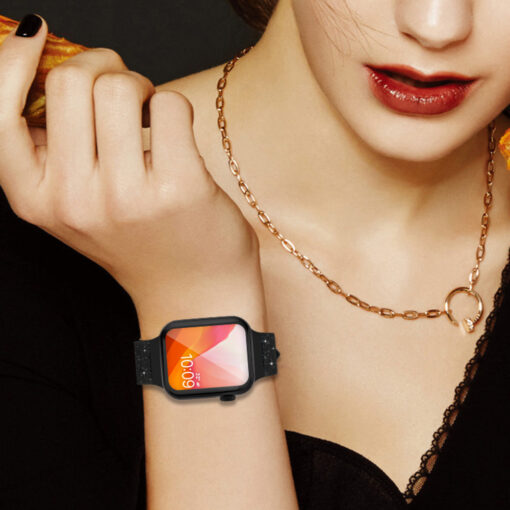 Apple Watch rihm 424445mm Crystal silikoonist must 7