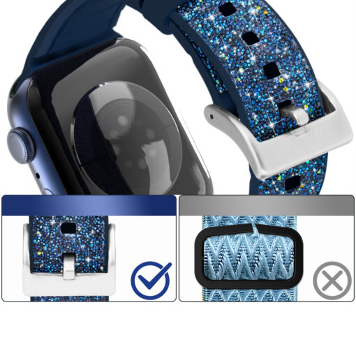 Apple Watch rihm 424445mm Crystal silikoonist sinine 3
