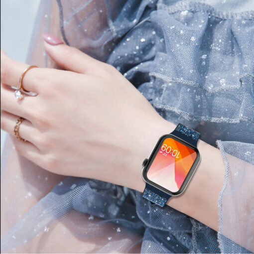Apple Watch rihm 424445mm Crystal silikoonist sinine 7