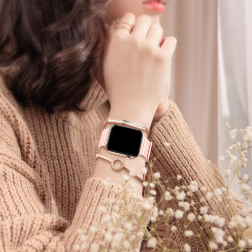 Apple Watch rihm 424445mm Magnetiga silikoonist roosa 4