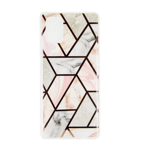 Samsung A71 umbris silikoonist marmor roosa min