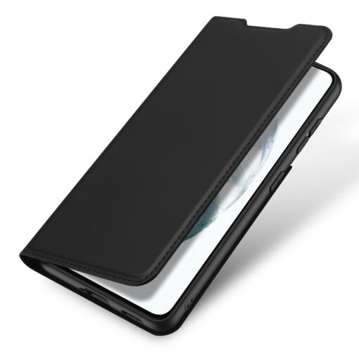 Samsung S21 FE kunstnahast kaaned kaarditaskuga DUX DUCIS Skin Pro must 3