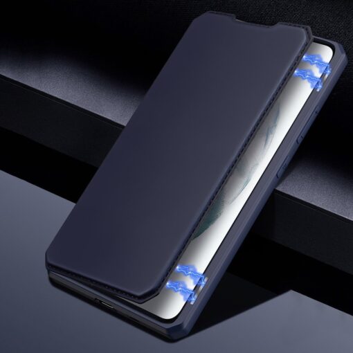 Samsung S21 FE kunstnahast kaaned kaarditaskuga DUX DUCIS Skin X must 11