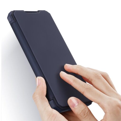 Samsung S21 FE kunstnahast kaaned kaarditaskuga DUX DUCIS Skin X sinine 1