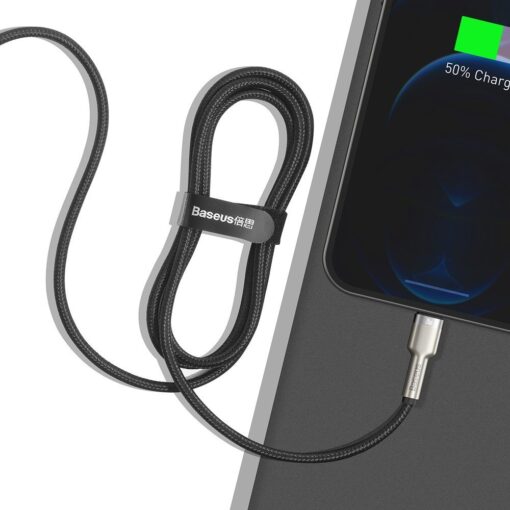 USB C Lightning iPhone laadija Baseus Cafule Metal PD 20W 1m must 8