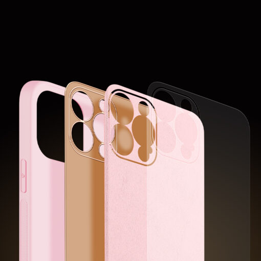 iPhone 13 PRO MAX umbris Dux Ducis Yolo elegant kunstnahast ja silikoonist servadega roosa 6