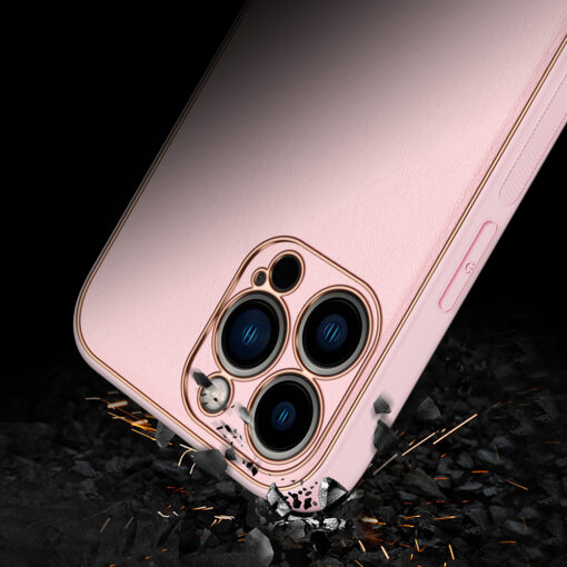 iPhone 13 PRO MAX umbris Dux Ducis Yolo elegant kunstnahast ja silikoonist servadega roosa 8