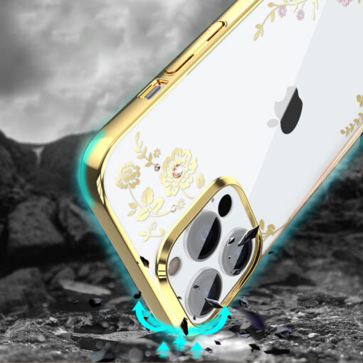iPhone 13 PRO MAX umbris plastikust Kingxbar Moon roosa kuld 3