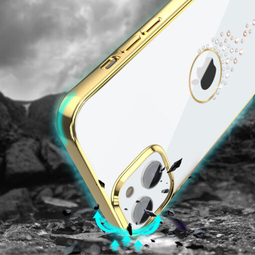 iPhone 13 PRO MAX umbris plastikust Kingxbar Sky Teardrop kuldne 3