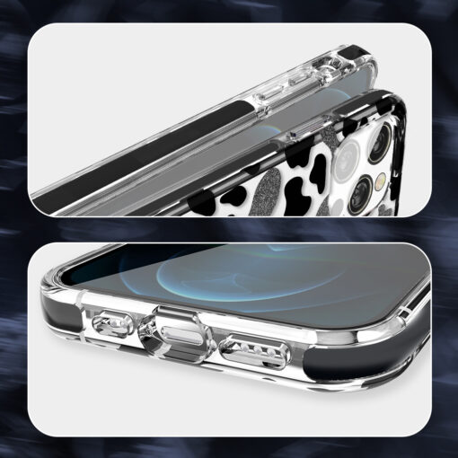 iPhone 13 PRO MAX umbris plastikust Kingxbar Wild mustriga leopard 4