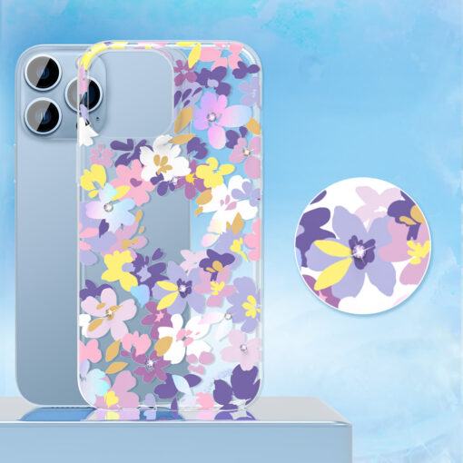 iPhone 13 PRO MAX umbris silikoonist ja plastikust Kingxbar Brilliant lilla 2