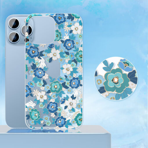 iPhone 13 PRO MAX umbris silikoonist ja plastikust Kingxbar Brilliant sinine 2
