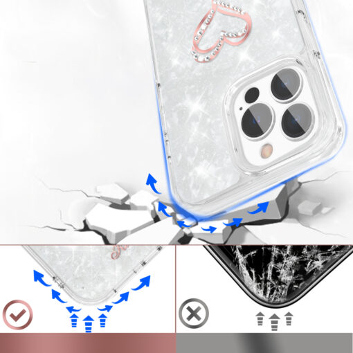 iPhone 13 PRO MAX umbris silikoonist ja plastikust Kingxbar Epoxy valge 3