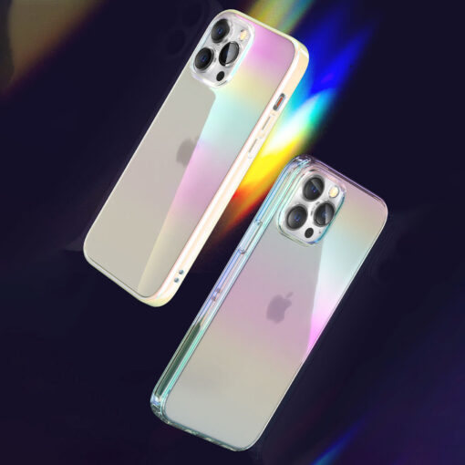 iPhone 13 PRO MAX umbris tugevast silikoonist Nebula Series Rainbow labipaistev 1