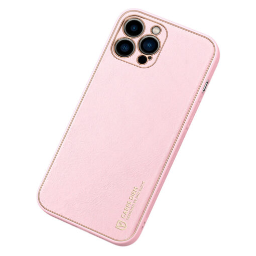 iPhone 13 PRO umbris Dux Ducis Yolo elegant kunstnahast ja silikoonist servadega roosa 1