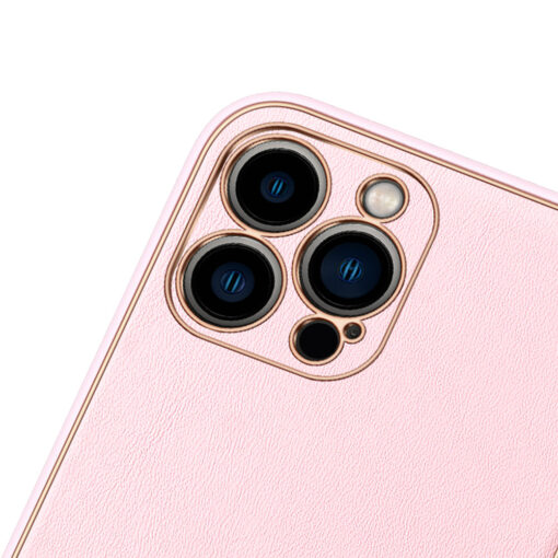 iPhone 13 PRO umbris Dux Ducis Yolo elegant kunstnahast ja silikoonist servadega roosa 2