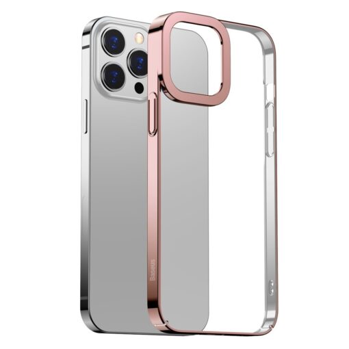 iPhone 13 PRO umbris plastikust Baseus Glitter laikivate servadega roosa 5