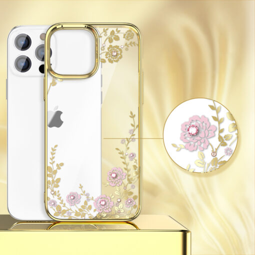 iPhone 13 PRO umbris plastikust Kingxbar Moon roosa kuld 2