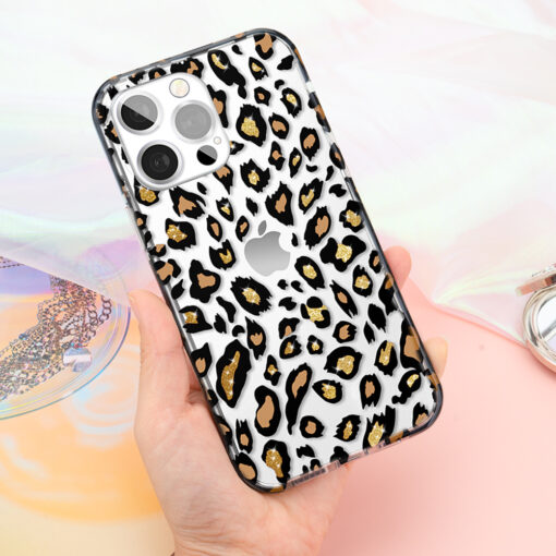 iPhone 13 PRO umbris plastikust Kingxbar Wild mustriga leopard 7