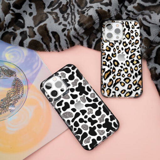 iPhone 13 PRO umbris plastikust Kingxbar Wild mustriga leopard 8