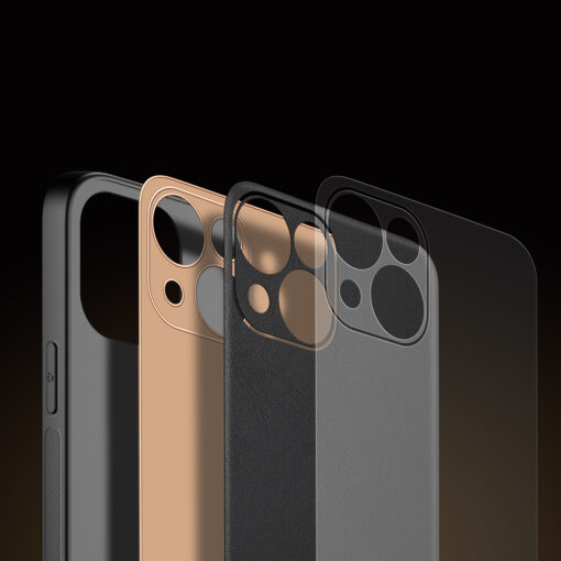 iPhone 13 umbris Dux Ducis Yolo elegant kunstnahast ja silikoonist servadega must 6