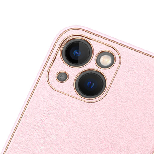 iPhone 13 umbris Dux Ducis Yolo elegant kunstnahast ja silikoonist servadega roosa 2