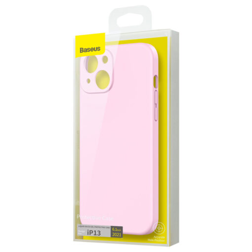 iPhone 13 umbris silikoonist Baseus Liquid Gel roosa 8