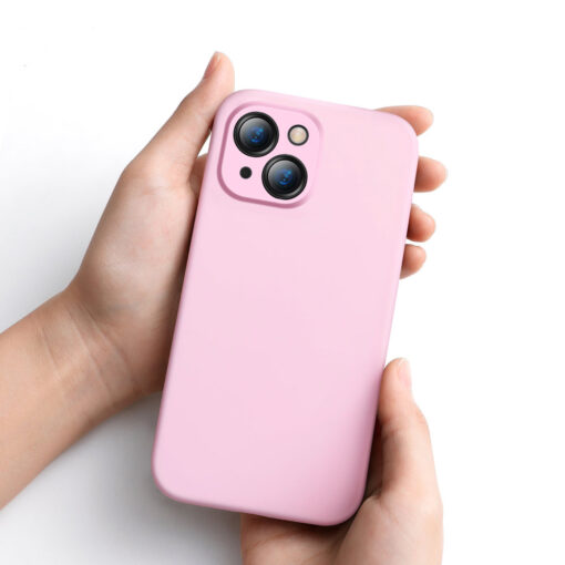 iPhone 13 umbris silikoonist Baseus Liquid Gel roosa 9