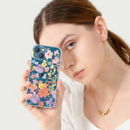 iPhone 13 umbris silikoonist ja plastikust Kingxbar Brilliant roosa 5