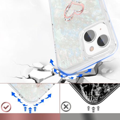 iPhone 13 umbris silikoonist ja plastikust Kingxbar Epoxy mitmevarviline 4