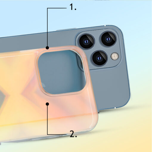 iPhone 13 umbris silikoonist servade ja plastikust Kingxbar Streamer Triangle sinine 2