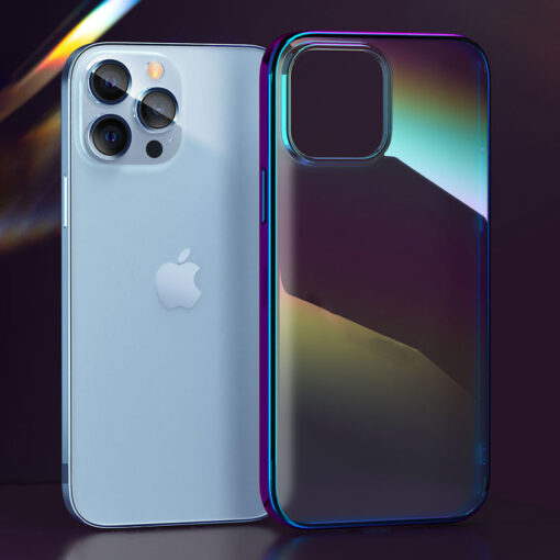 iPhone 13 umbris tugevast silikoonist Nebula Series Rainbow labipaistev 1