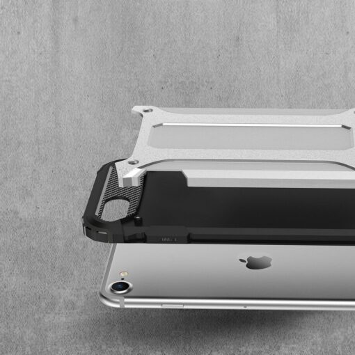 iPhone SE202087 umbris Hybrid Armor plastikust taguse ja silikoonist raamiga must 6