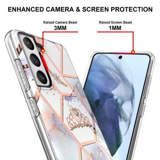 Samsung S21 umbris silikoonist marmori imitatsiooniga 2 12