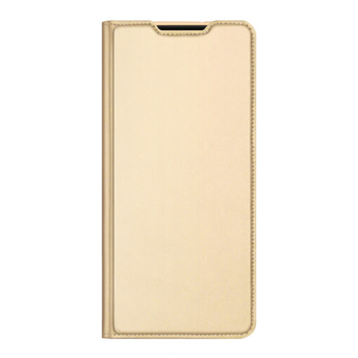 Samsung S22 PLUS kaarditaskuga kaaned kunstanahast Dux Ducis Skin Pro kuldne 11