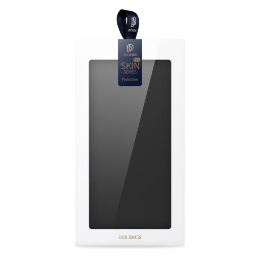Samsung S22 PLUS kaarditaskuga kaaned kunstanahast Dux Ducis Skin Pro must 12