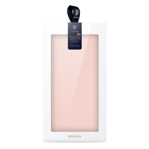 Samsung S22 PLUS kaarditaskuga kaaned kunstanahast Dux Ducis Skin Pro roosa 12