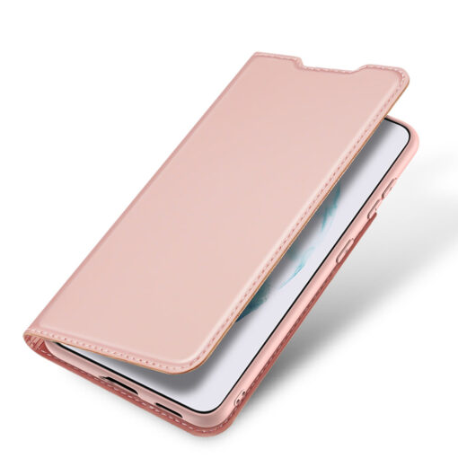 Samsung S22 PLUS kaarditaskuga kaaned kunstanahast Dux Ducis Skin Pro roosa 4