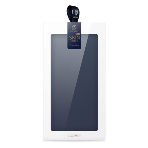 Samsung S22 PLUS kaarditaskuga kaaned kunstanahast Dux Ducis Skin Pro sinine 12