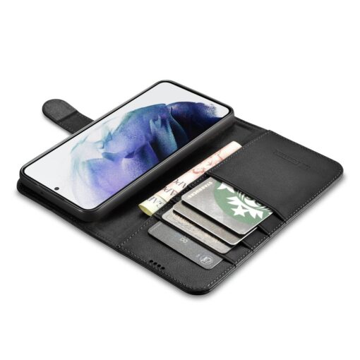 Samsung S22 PLUS nahast kaaned kaarditaskutega iCarer must 5