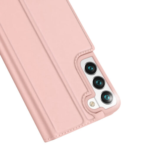 Samsung S22 kaarditaskuga kaaned kunstanahast Dux Ducis Skin Pro roosa 3