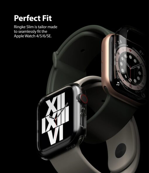Apple Watch umbris Ringke Slim 2tk Watch 6 40mm Watch 5 40mm Watch 4 40mm Watch SE 40mm labipaistev roosa 3