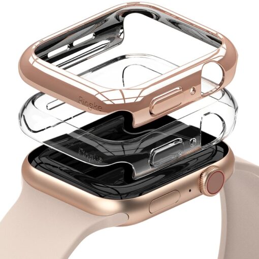 Apple Watch umbris Ringke Slim 2tk Watch 6 40mm Watch 5 40mm Watch 4 40mm Watch SE 40mm labipaistev roosa