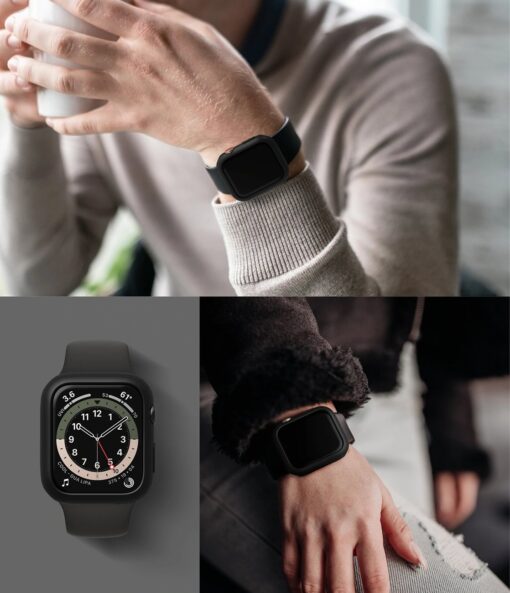 Apple Watch umbris Ringke Slim 2tk Watch 6 44mm Watch 5 44mm Watch 4 44mm Watch SE 44mm labipaistev roosa 2