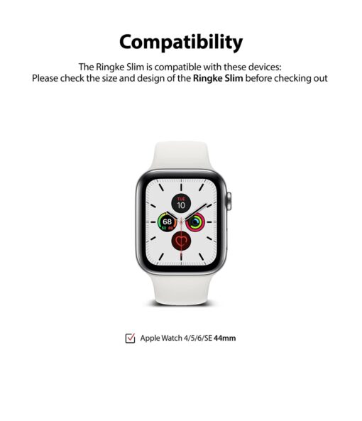 Apple Watch umbris Ringke Slim 2tk Watch 6 44mm Watch 5 44mm Watch 4 44mm Watch SE 44mm labipaistev roosa 8