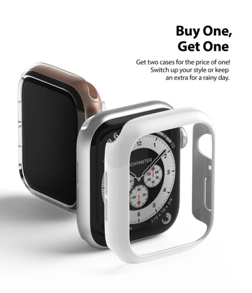Apple Watch umbris Ringke Slim 2tk Watch 6 44mm Watch 5 44mm Watch 4 44mm Watch SE 44mm labipaistev roosa 9