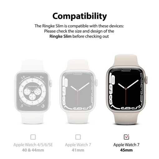 Apple Watch umbris Ringke Slim 2tk Watch 7 45mm labipaistev 2
