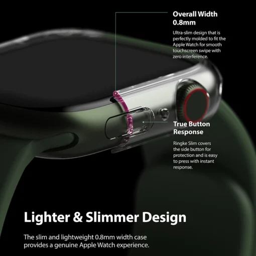 Apple Watch umbris Ringke Slim 2tk Watch 7 45mm labipaistev roheline 5